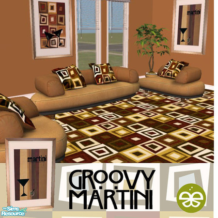 Sims 2 — Groovy Martini by novteneep — This set is based off the two painting by Celeste Peters: Groovy Martini I and