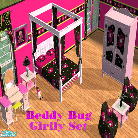 Sims 2 — Beddy Bug Girls Bedroom by oldmember_justme11806 — This is nine piece is fun for any little girl the flower
