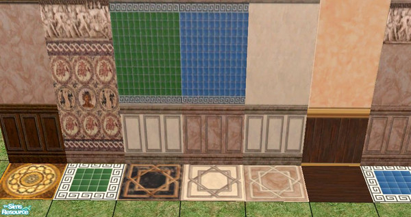 Sims 2 — Deluxe Roman Empire by sara_dippity — Fresh from The Sims Deluxe. The marble walls will look great with the