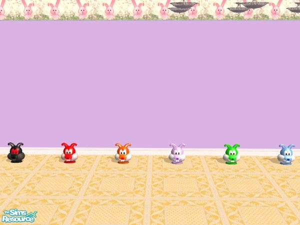 Sims 2 — Wobbly Wabbit Head Set by NightRowan — Are you sick of the pink rabbit head? Well here's the solution. TSRAA