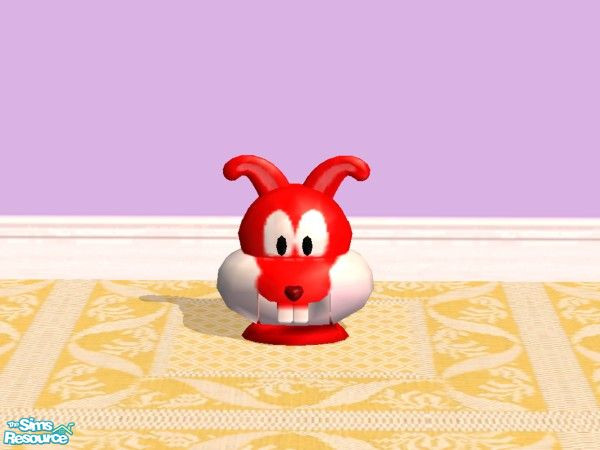 Sims 2 — Red Wobbly Wabbit Head by NightRowan — Are you sick of the pink rabbit head? Well here's the solution. TSRAA