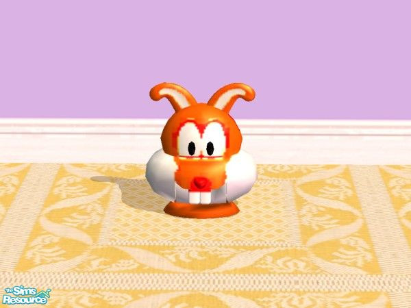Sims 2 — Orange Wobbly Wabbit Head by NightRowan — Are you sick of the pink rabbit head? Well here's the solution. TSRAA