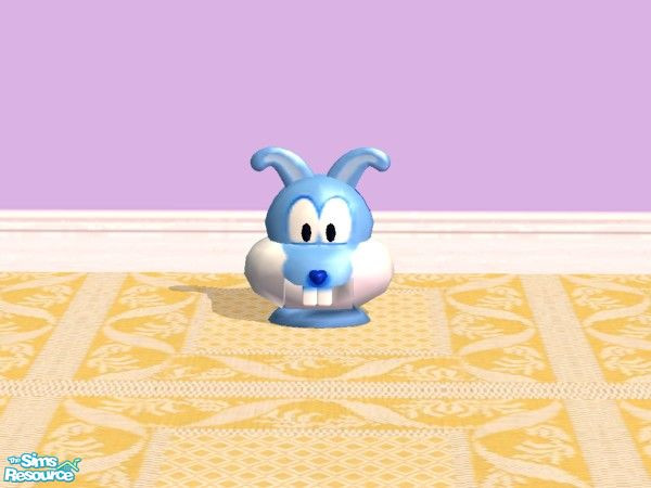 Sims 2 — Blue Wobbly Wabbit Head by NightRowan — Are you sick of the pink rabbit head? Well here's the solution. TSRAA