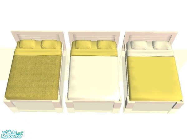 Sims 2 — Lemonade Bedding Set by simmaniac2005 — Made to match Studio K walls and floors. by Jo D Designs.