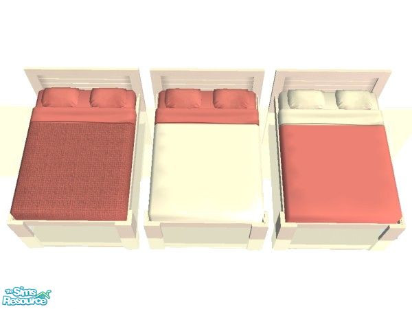 Sims 2 — Light Cherry Bedding Set by simmaniac2005 — Made to match Studio K walls and floors. by Jo D Designs.