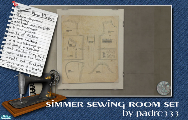 Sims 2 — Simmer Sewing Set Wallhanging 04 Bella - Last Seen In This!  by Padre — A little rough around the edges, this