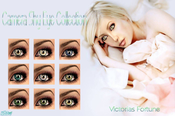 Sims 2 — VF Camera Shy Eye Collection by fortunecookie1 — Here are 9 new eyes with great color and a new reflection for