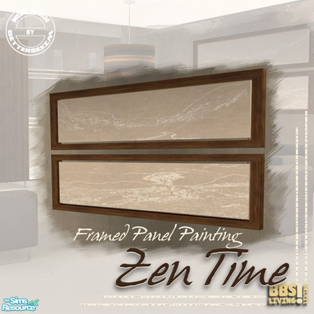 Sims 2 — Zen Time Livingroom, Framed Painting Pan by BetterbeSim — Zen-like serenity for your Sim's home. A mix of modern