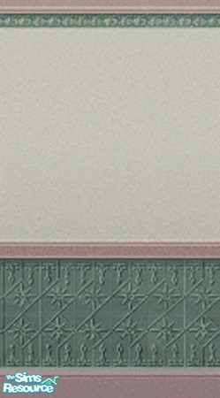 Sims 2 — Tuscany Tin Wainscoting by sara_dippity — Adapted from The Sims Deluxe.
