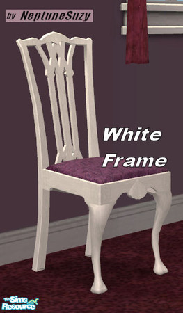Sims 2 — NSC Dining Chair - White Frame by Neptunesuzy — Your sims will love to have this Lovely white Dining Cair in