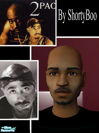 Sims 2 — 2Pac by ShortyBoo — I made 2Pac back in October, and I thought I'd go ahead and upload him. I think I got him