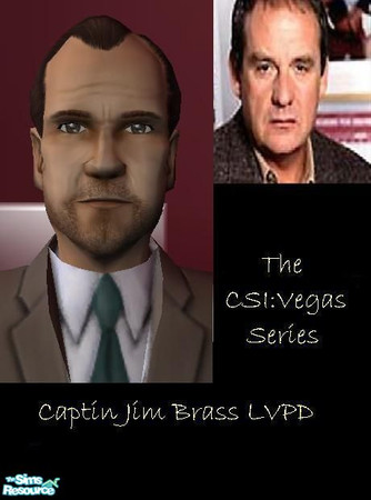 Sims 2 — Captain Jim Brass by SaraSidel — From my CSI:Vegas Series, Captain Jim Brass LVPD. Played by Paul Guilfoyle.