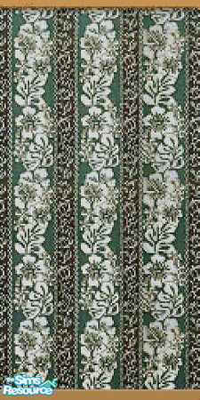 Sims 2 — Time Warp Tiki Green by c_literati — An authentic wall treatment imported to you from Vacation Island! TSRAA.