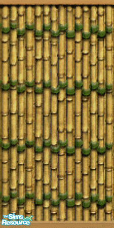 Sims 2 — Time Warp Tiki Bamboo with Green Accenti by c_literati — An authentic wall treatment imported to you from