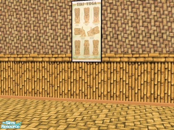 Sims 2 — Time Warp Tiki Painting Tiki Yoga by c_literati — Tiki-style set just in time for summer! With walls from the