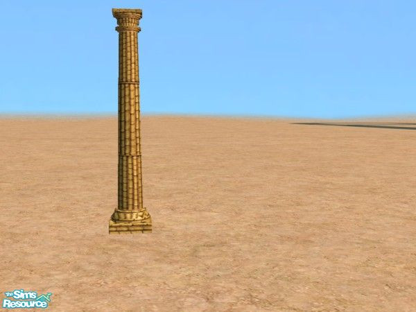 Sims 2 — Time Warp Tiki Column by c_literati — Tiki-style set just in time for summer! With walls from the original Sims.