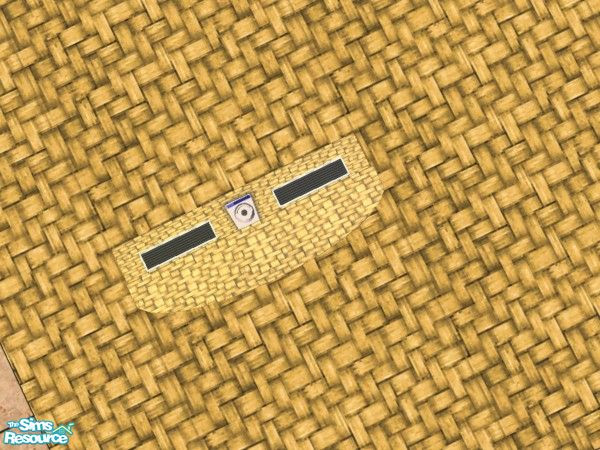 Sims 2 — Time Warp Tiki Bar Top by c_literati — Tiki-style set just in time for summer! With walls from the original