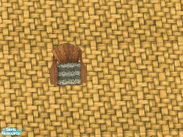 Sims 2 — Time Warp Tiki Green Chair Cushion by c_literati — Tiki-style set just in time for summer! With walls from the