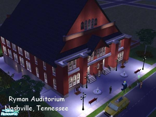 Sims 2 — Ryman Auditorium by siminulator2 — This National Historic Landmark in downtown Nashville, Tennessee is regarded