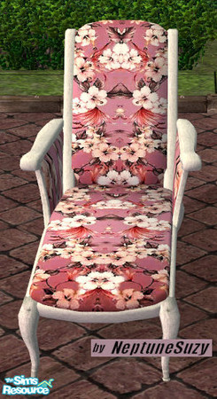 Sims 2 — NSC Lounge Chair - Floral Fabric by Neptunesuzy — Your sim will love this pink floral lounge chair! Enjoy!