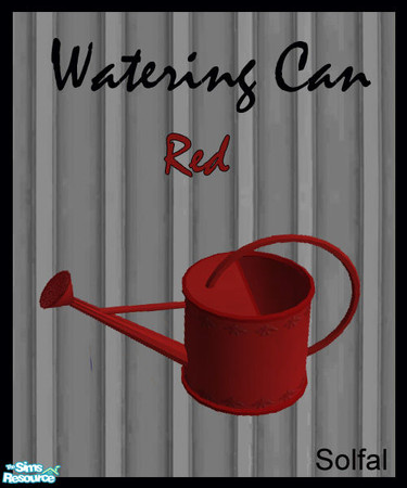 Sims 2 — Watering Can Red by solfal — Nice watering can for your sim gardens. 