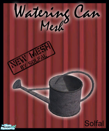 Sims 2 — Watering Can Mesh by solfal — Nice watering can for your sim gardens. Match the swedish summer set. Uppdated
