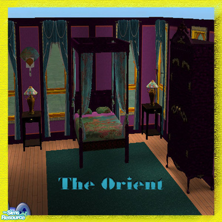 Sims 2 — The Orient by oldmember_justme11806 — This bedroom set is very stylish bed room I wish I had one. Satin Bedding