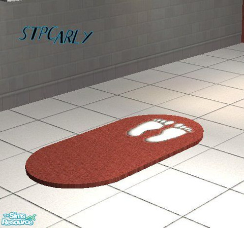 Sims 2 — Rouge Basic Bath Rug by STP Carly — Basic bath in rouge for those tight-cornered homes.
