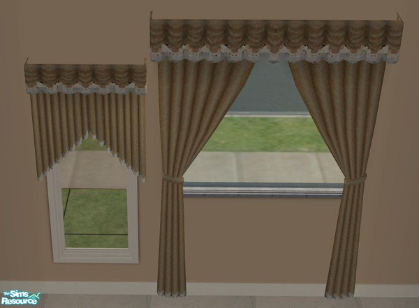 Sims 2 — Neutral Den-Window Blinds by Itzjustme — Recolor of "Veil of Dreams", Single and Double Window