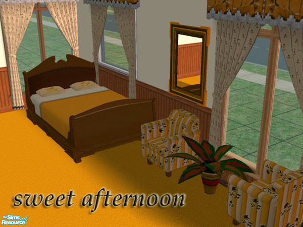 Sims 2 — sweet afternoon by lorettamouse — lazy afternoon set in sweet colours