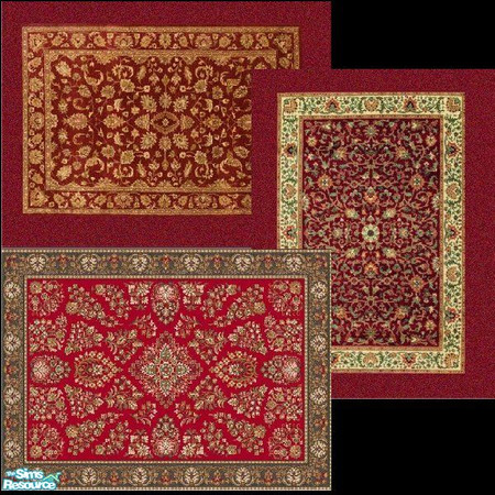 Sims 2 — Harry Potter - Gryffindor Rug Set by luvs10s — Harry Potter's Hogwart's House is Gryffindor.This set features