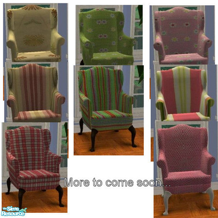 Sims 2 — LuxKingArm Chair by Modfan Set 003 by modfan — 8 fabric choices - both white and brown legs Please do not