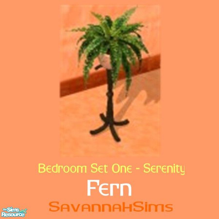 Sims 2 — Fern - Bedroom Set One - Serenity by oldmember_SavannahSims — Enjoy a sense of calm with the Serenity Bedroom