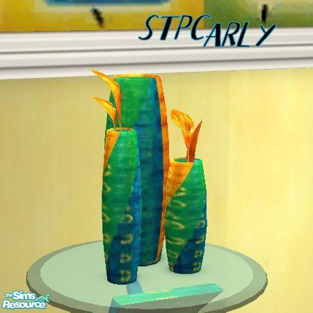 Sims 2 — Summer Living Flowers in Vase by STP Carly — Bring the summer indoors with these fun colored furnishings.