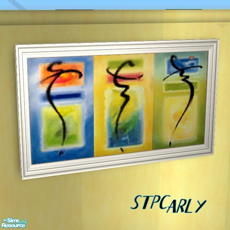 Sims 2 — Summer Living 3 Tiled Art by STP Carly — Bring the summer indoors with these fun colored furnishings.
