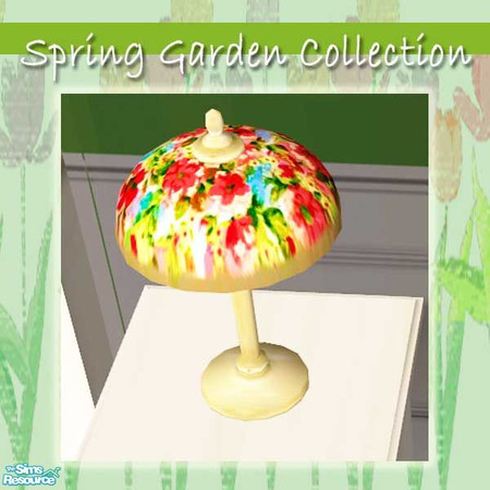 Sims 2 — Spring Garden Tiffany Styled Lamp by Cashcraft — A recolor of the Mountain Retreat Bedroom set, with 6 new