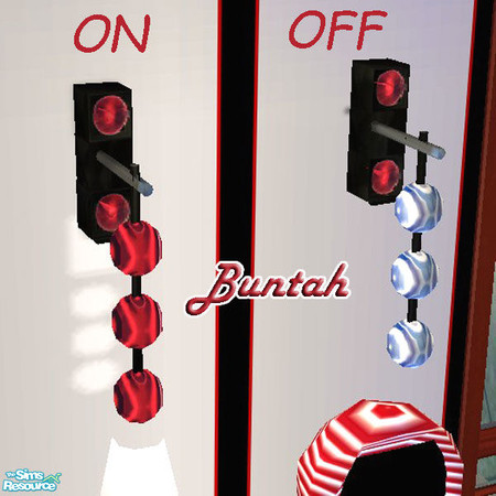 Sims 2 — Radical Red Wall Light by buntah — This is a recolor of my Space Age Wall Lighting. Get the mesh at TSR.