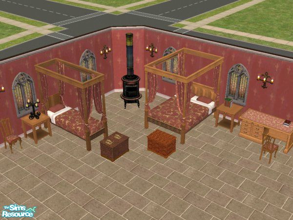 Sims 2 — Harry Potter - Gryffindor Tower by luvs10s — Harry Potter's house Gryffindor. Red and gold are the house