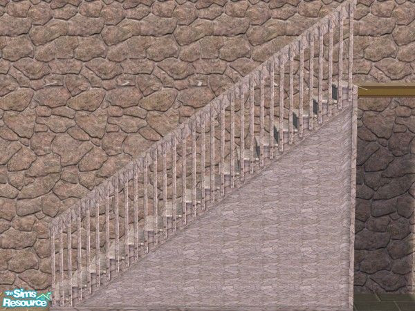 Sims 2 — Stone Staircase by NightRowan — The stone stairs from 6 Starter Lane. Hope all you medieval fans out there enjoy