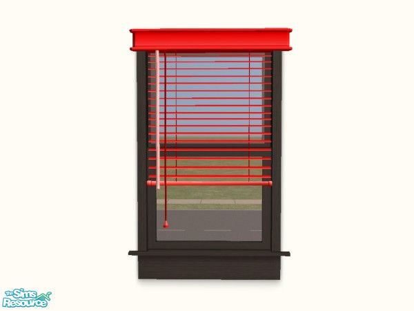 Sims 2 — Red Hot Red Blinds by NightRowan — An extremely red starter set for you poor sims. TSRAA Submission