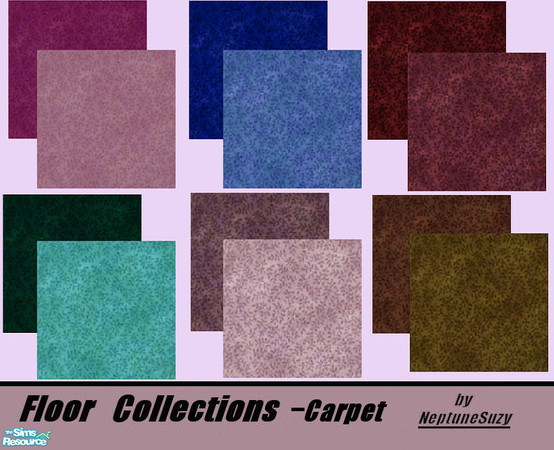Sims 2 — NSC Floor Set1 - Carpet by Neptunesuzy — Assorted shades of small leaf textured carpet! Enjoy! (*****TSRAA