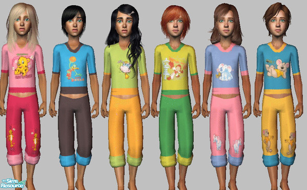 Sims 2 — Children pyjama by janicap — Pyjama for boys and girls.Dont forget to download mesh by sims2sisters.