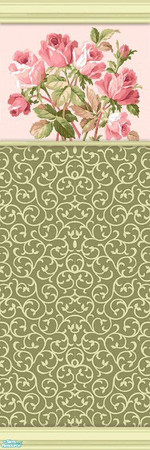 Sims 2 — Mira Oala Rose - Wallpaper by Eisbaerbonzo — Richly patterned Wallpaper to match my Mira Oala Rose set