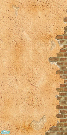 Sims 2 — Tuscany II - 02 by perelinka — Damaged Tuscan backyard wall (R).