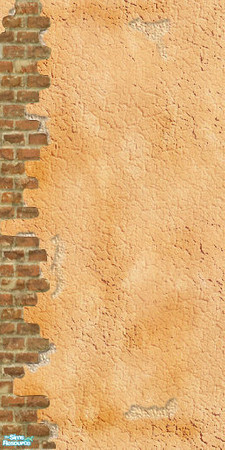Sims 2 — Tuscany II - 04 by perelinka — Damaged Tuscan backyard wall (L).