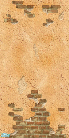 Sims 2 — Tuscany II - 05 by perelinka — Damaged Tuscan backyard wall (C).