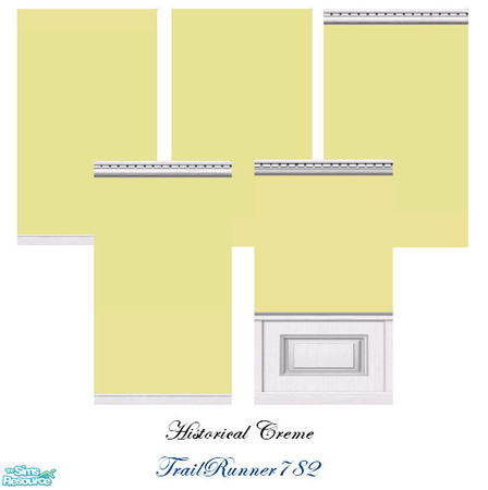 Sims 2 — Historical Creme Wall set by TrailRunner782 — Beautiful cream colored painted walls are the perfect addition to