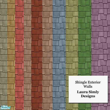 Sims 2 — Laura Simly Exterior Shingle Wall Set by debs913 — Fine pseudo-wood shingles that tile nicely and give a house