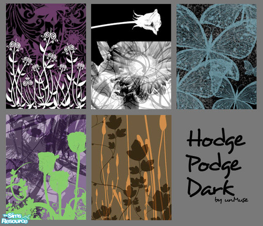 Sims 2 — Hodge Podge Dark - Wall Art by undefinedmuse — original artwork by myself. Recolor of \"Grilled