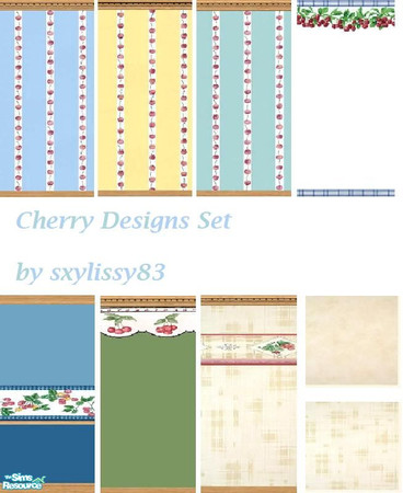 Sims 2 — Cherry Designs Set by sxylissy83 — I haven't made wall and floor designs forever so I hope you like